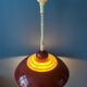 Scandinavian red Space Age pendant lamp by Knud Christensen