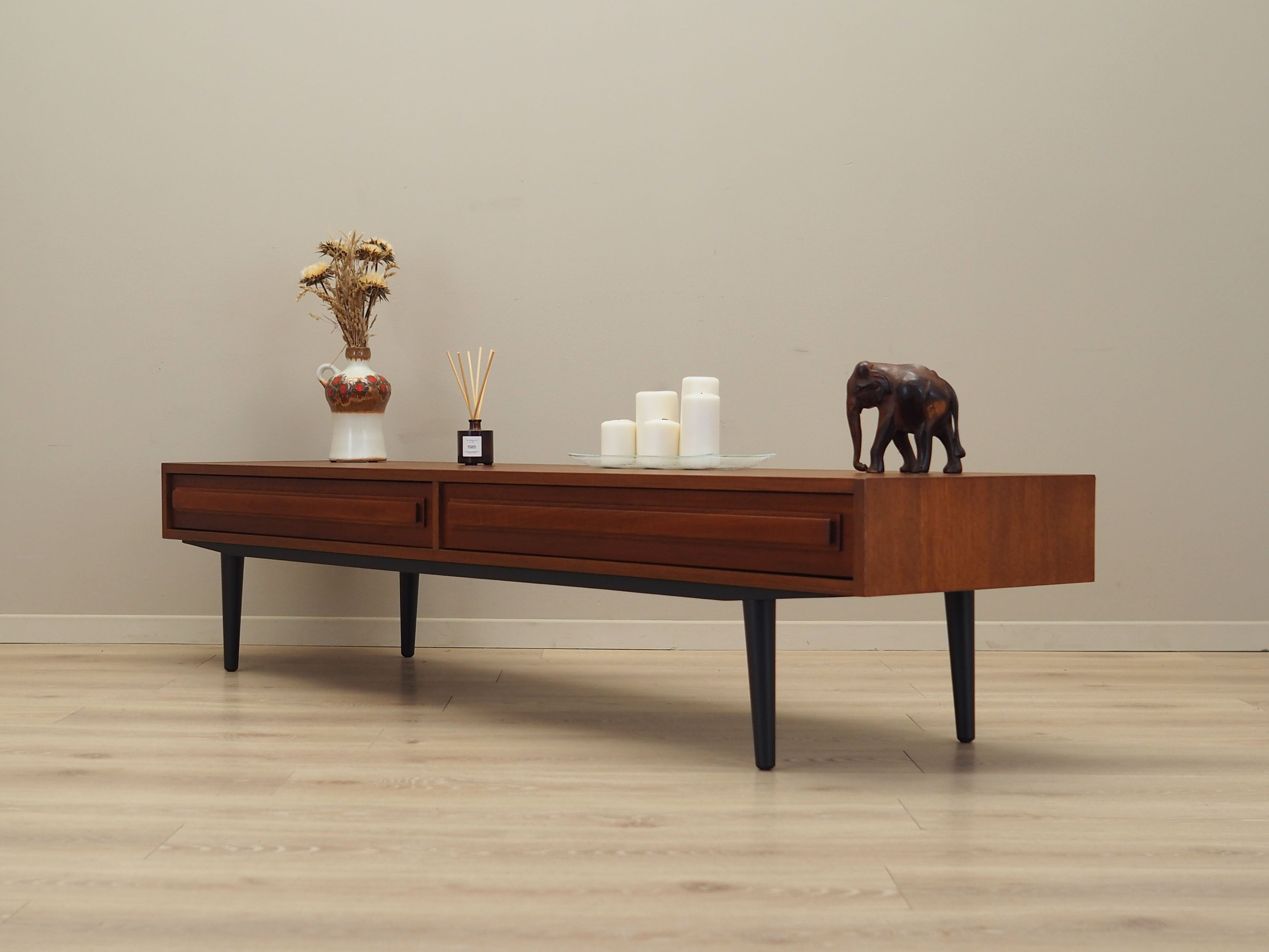 Teak lowboard, Danish design, 1970s, production: Denmark
