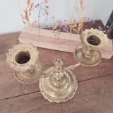 2-light brass chandelier