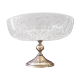 Coupe en cristal et metal argentée