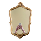 Golden baroque mirror