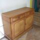 Old - Beautiful solid oak sideboard - 2 doors - 2 drawers in golden oak color