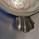 Vintage Art Deco silver-plated tray with glass bowls.