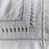Drap ancien début  XXé brodé main