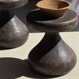 Pawn Brown - Stool, side table in the shape of a brown pawn.