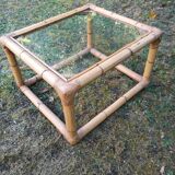Table basse en rotin