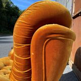 Vintage velvet armchair