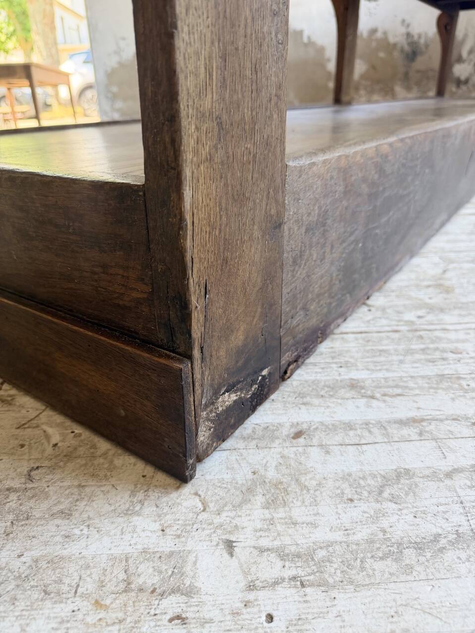 Table de gantier drapière 1900 chêne massif 330cm XL