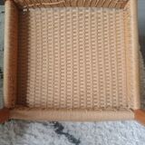 4 chaises en teck et corde par Harry Ostergaard pour Randers Mobelfabrik