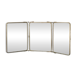 Vintage triptych barber mirror