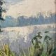 REMILANDOU, HSP landscape fisherman’s cabin Congo signed 20th century
