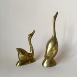 Paire d'oiseaux en  laiton allemand
