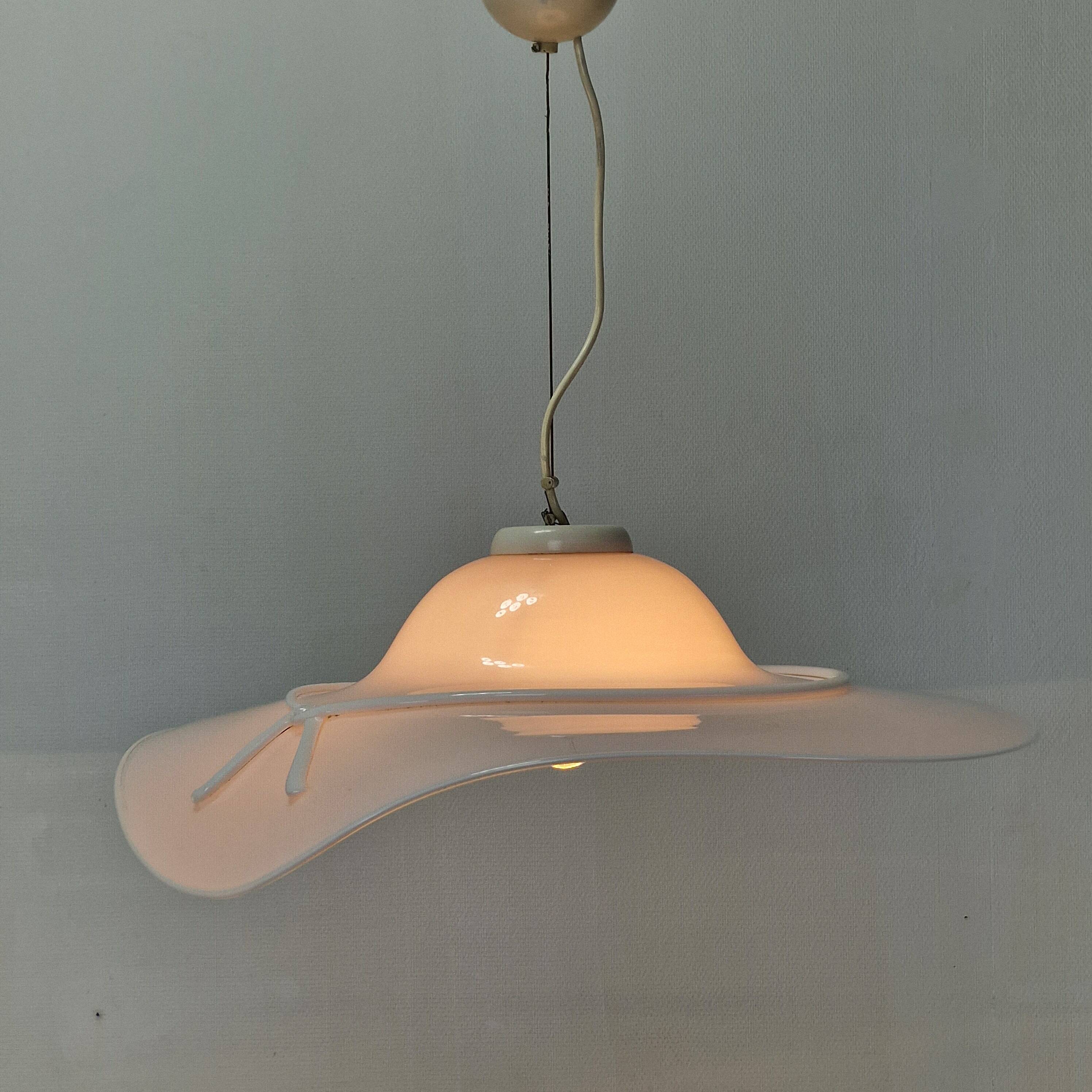 The Art of Venetian Glass: 1970s Murano "Cappellina" Pendant Chandelier