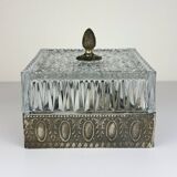 Vintage Crystal Ceiling Lamp, Italy, 1960s