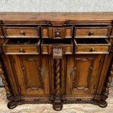 Alsatian sideboard with support height in solid stained wood from the 17th century