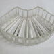 Dish to hors d'oeuvres crystal and silver marked monogram, number