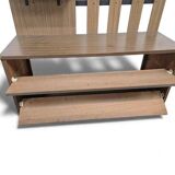 Porte-manteau vintage sur pied avec miroir