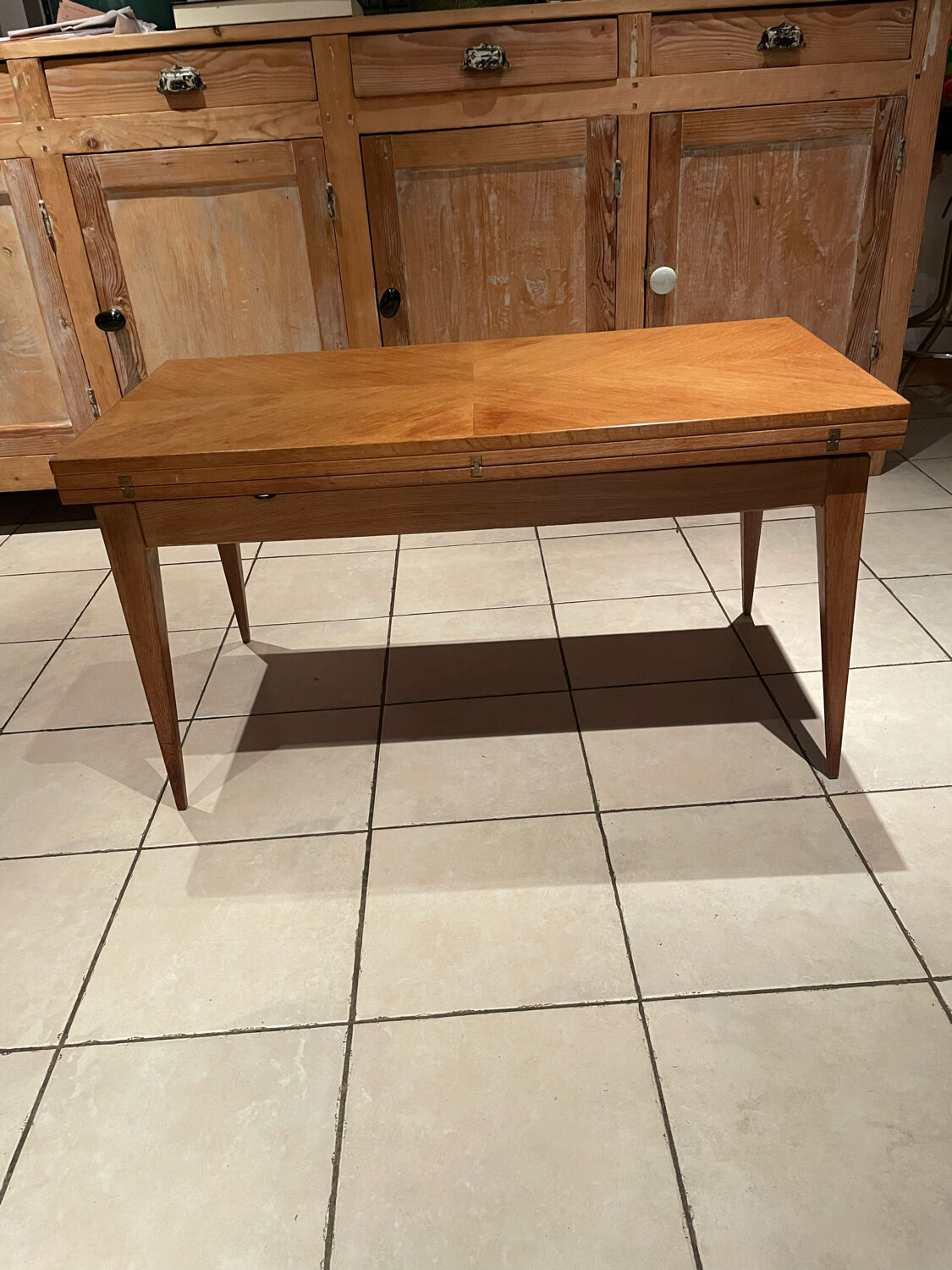 Table basse à système Révélation vintage Design Albert Ducrot année 50/60