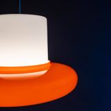 Vintage Czechoslovak Hanging Glass Lamp By Osvětlovací Sklo, 1970s