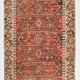 6x13 Beige & Red Wool Kilim Rug, 193x406Cm
