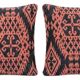 Set of 2 vintage kilim cushion covers 41x41 cm
