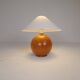 Mid-century modern sculptural table lamp in solid pine, Sweden, 1970s.