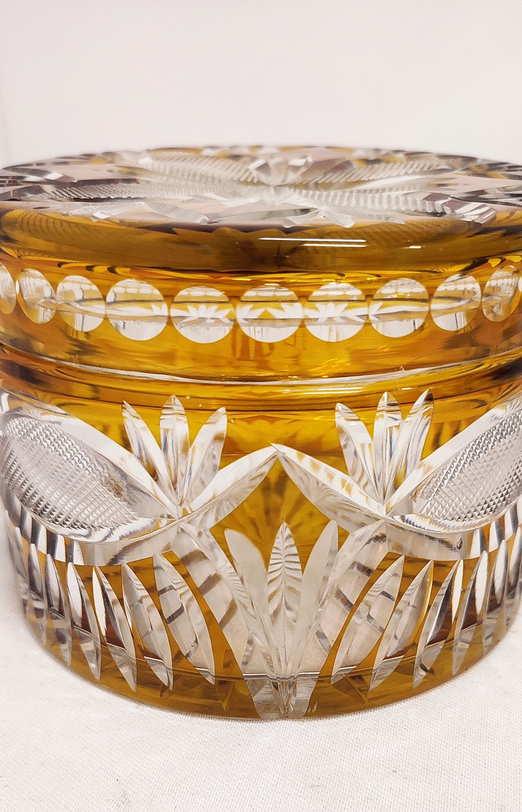 Bohemian glass box Czech Republic 1960s