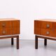 Pair of Meurop teak bedside tables 1960 Belgium