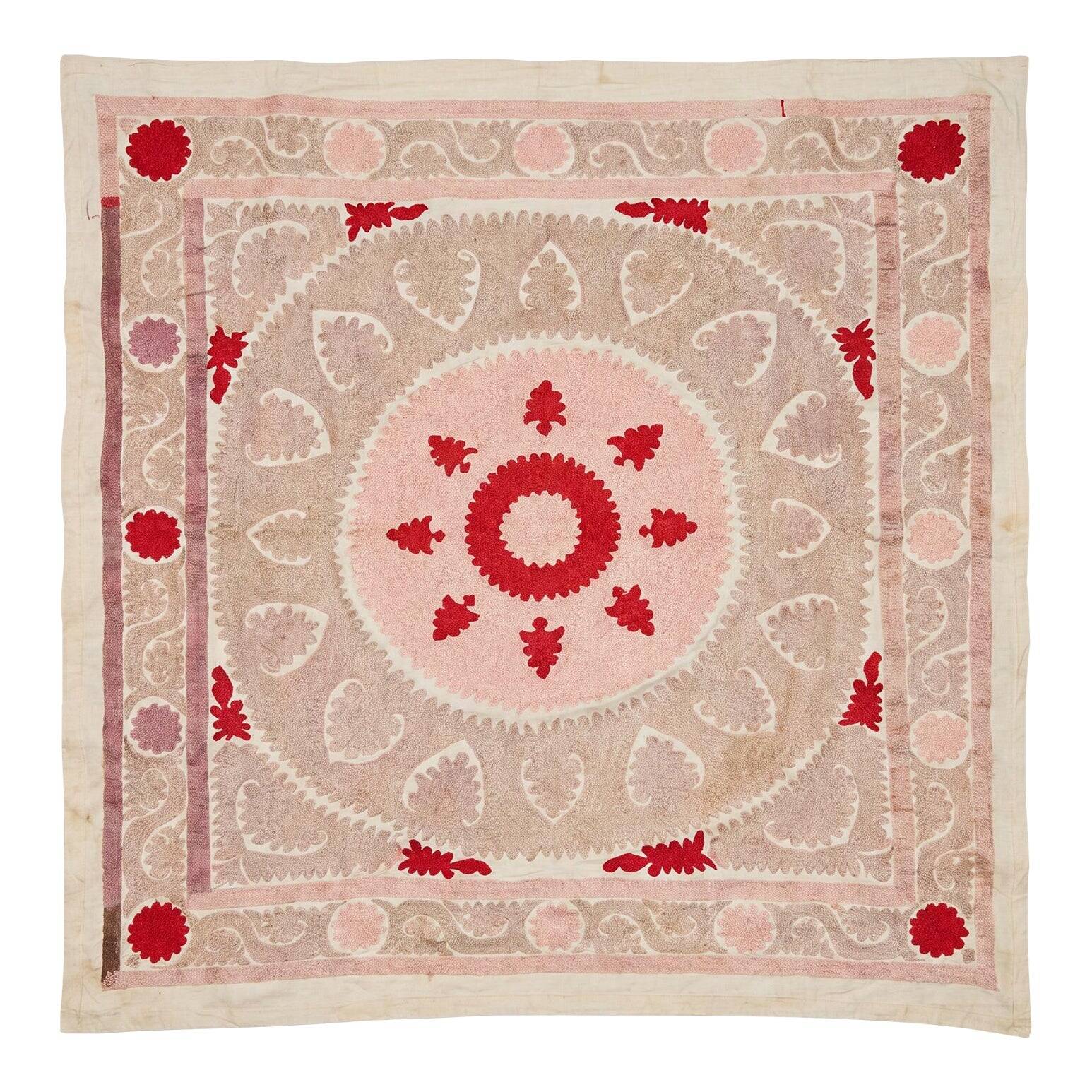 Vintage hand-embroidered tablecloth 145x157 cm