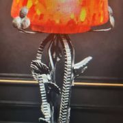 Magnificent lamp from 1920, 40 forged iron, 36x15, glass dome.