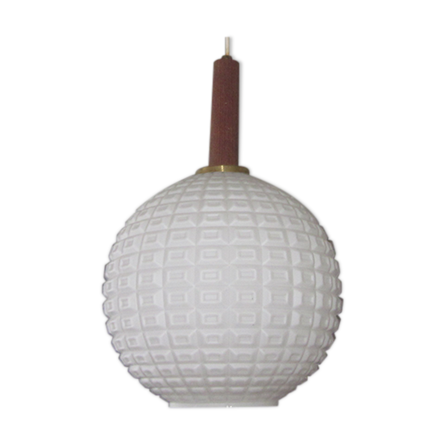 Scandinavian suspension in opaline and teak