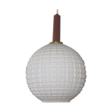 Scandinavian suspension in opaline and teak