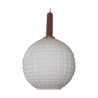 Scandinavian suspension in opaline and teak