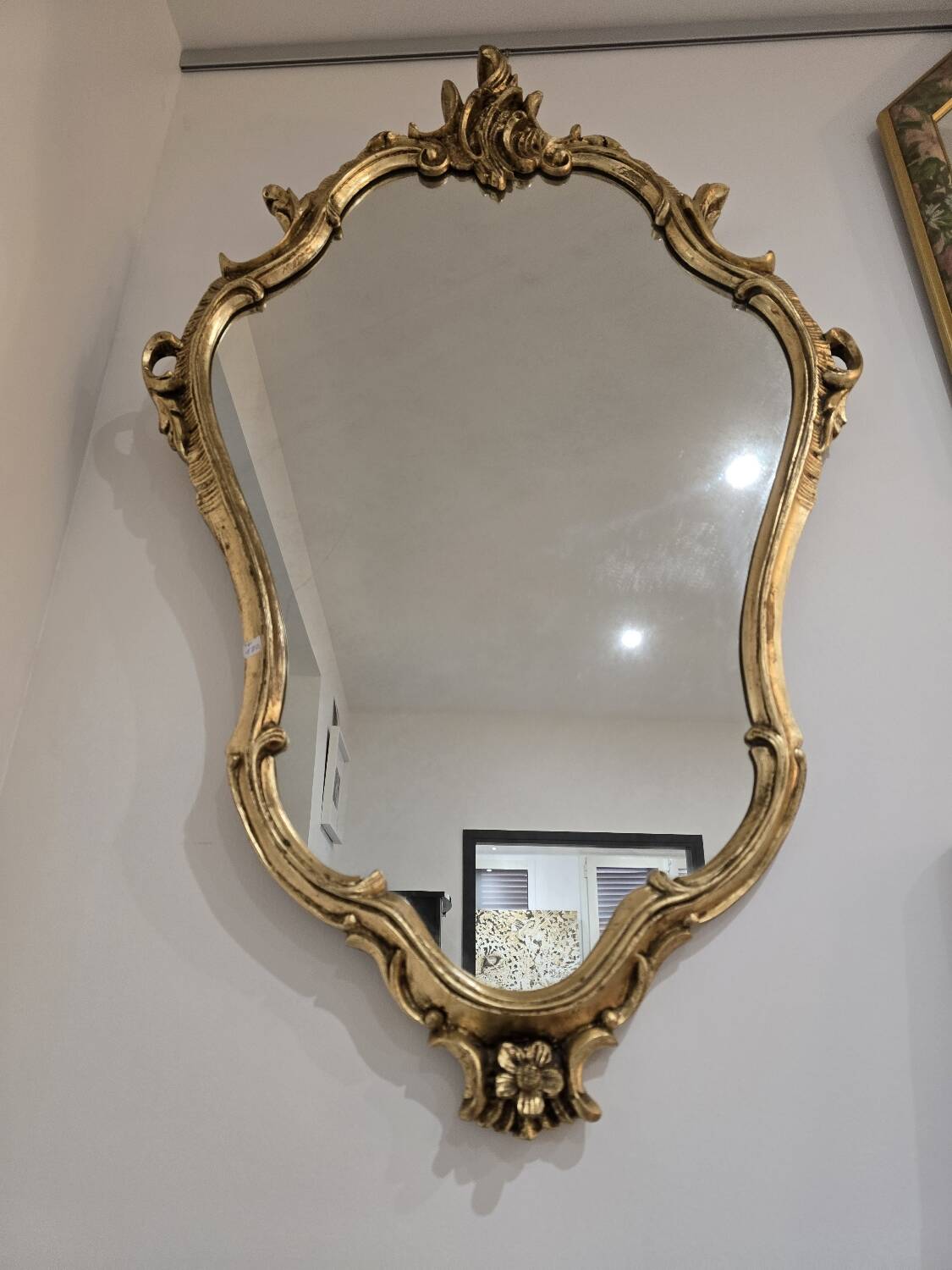 Large gilded baroque mirror