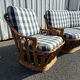 Vintage rattan lounge – sofa and two armchairs – 1960s/70s