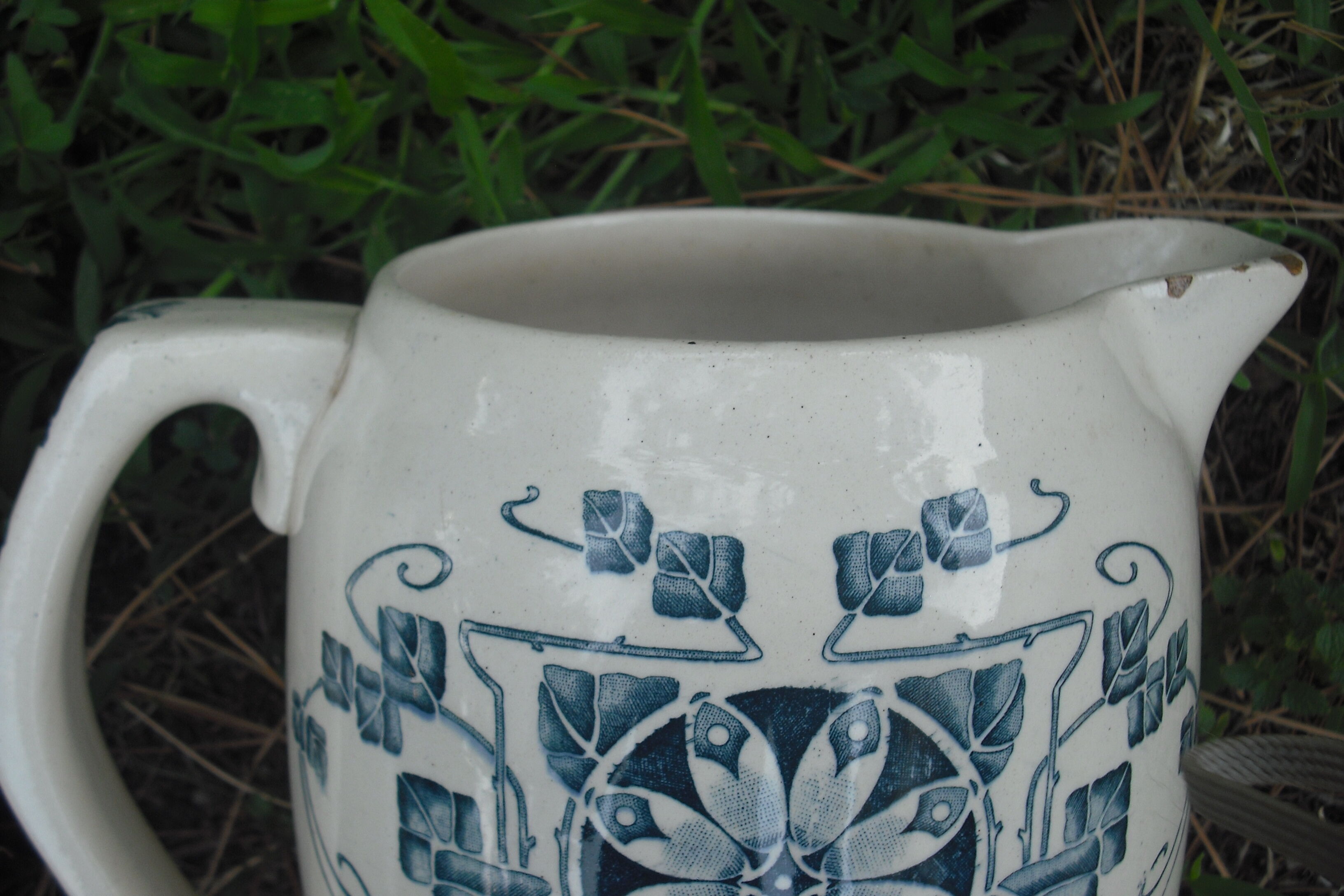 Two earthenware water brocs "Carmen" Longchamps