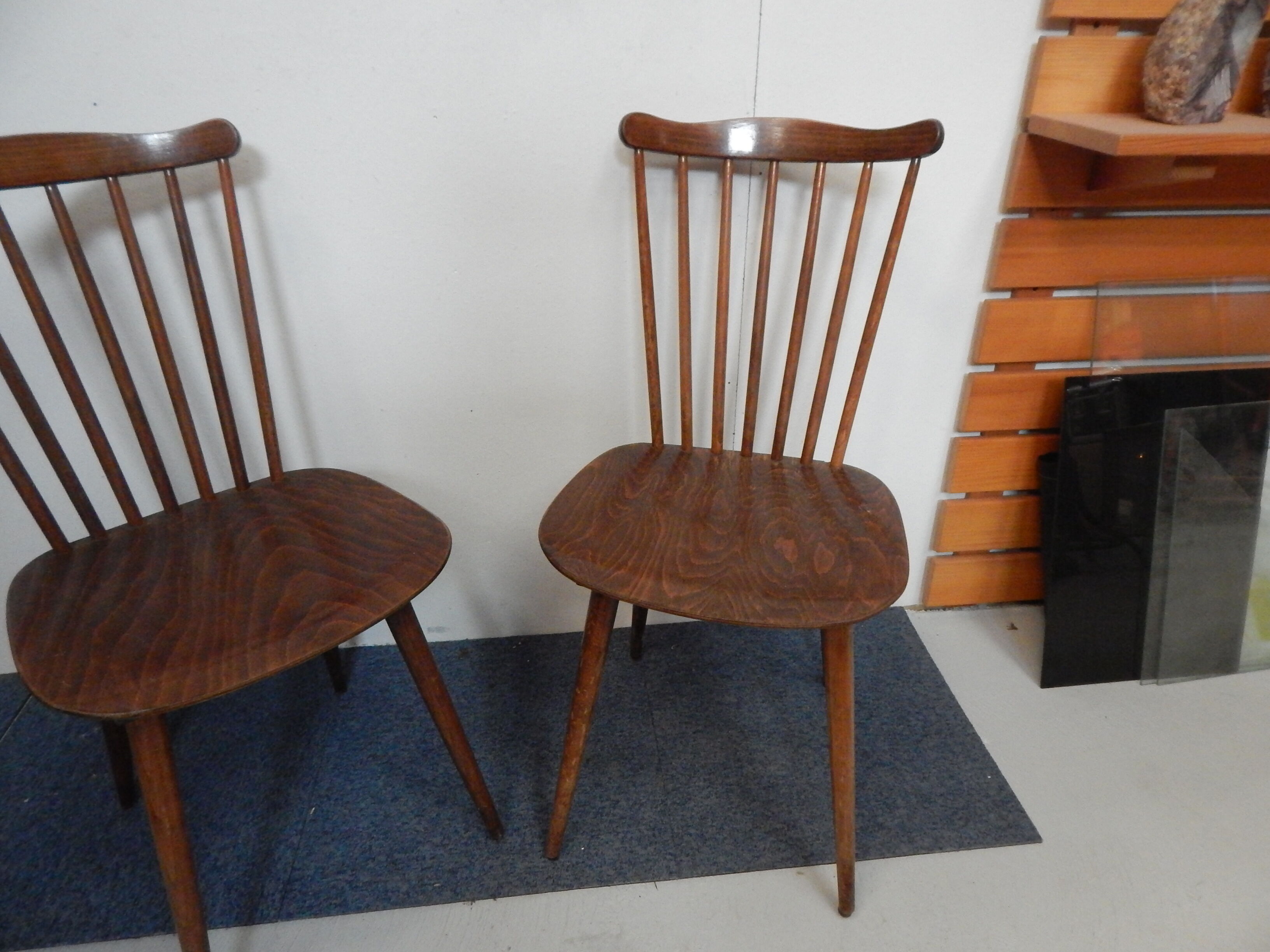 Pair of vintage Baumann chairs model minuet years 50/60