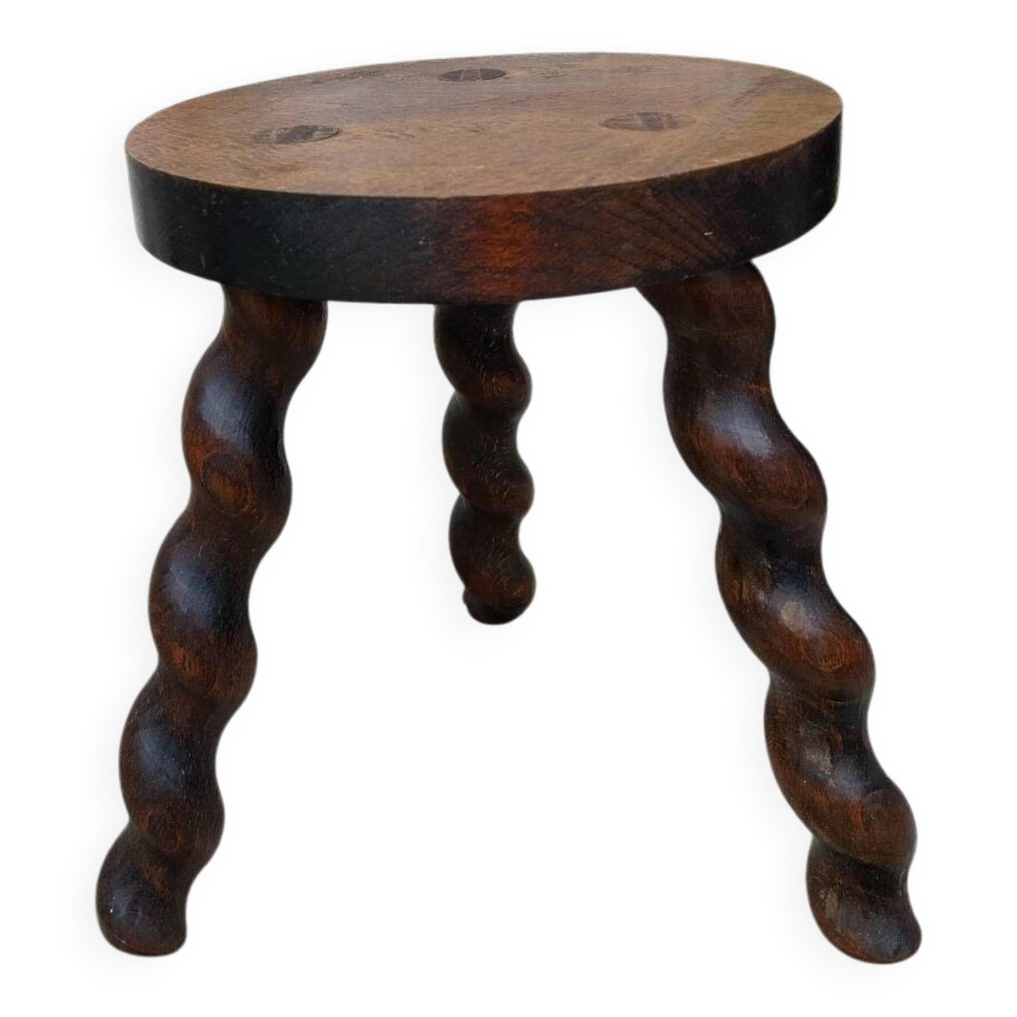 Tabouret en bois tripode