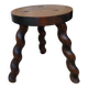 Tabouret en bois tripode
