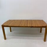 table à manger extensible en bois de pin, Rainer Daumiller, années 1970