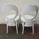 Pair chairs bauman model white Seagull