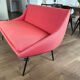 Canapé 2 places Steiner rouge tissu