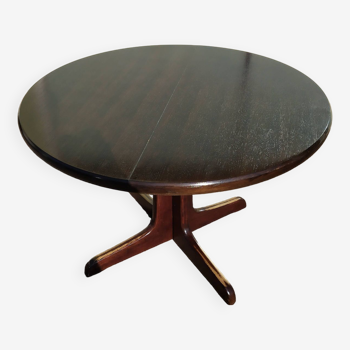 Table ronde extensible en bois - année 1960 - 110cm à 210cm