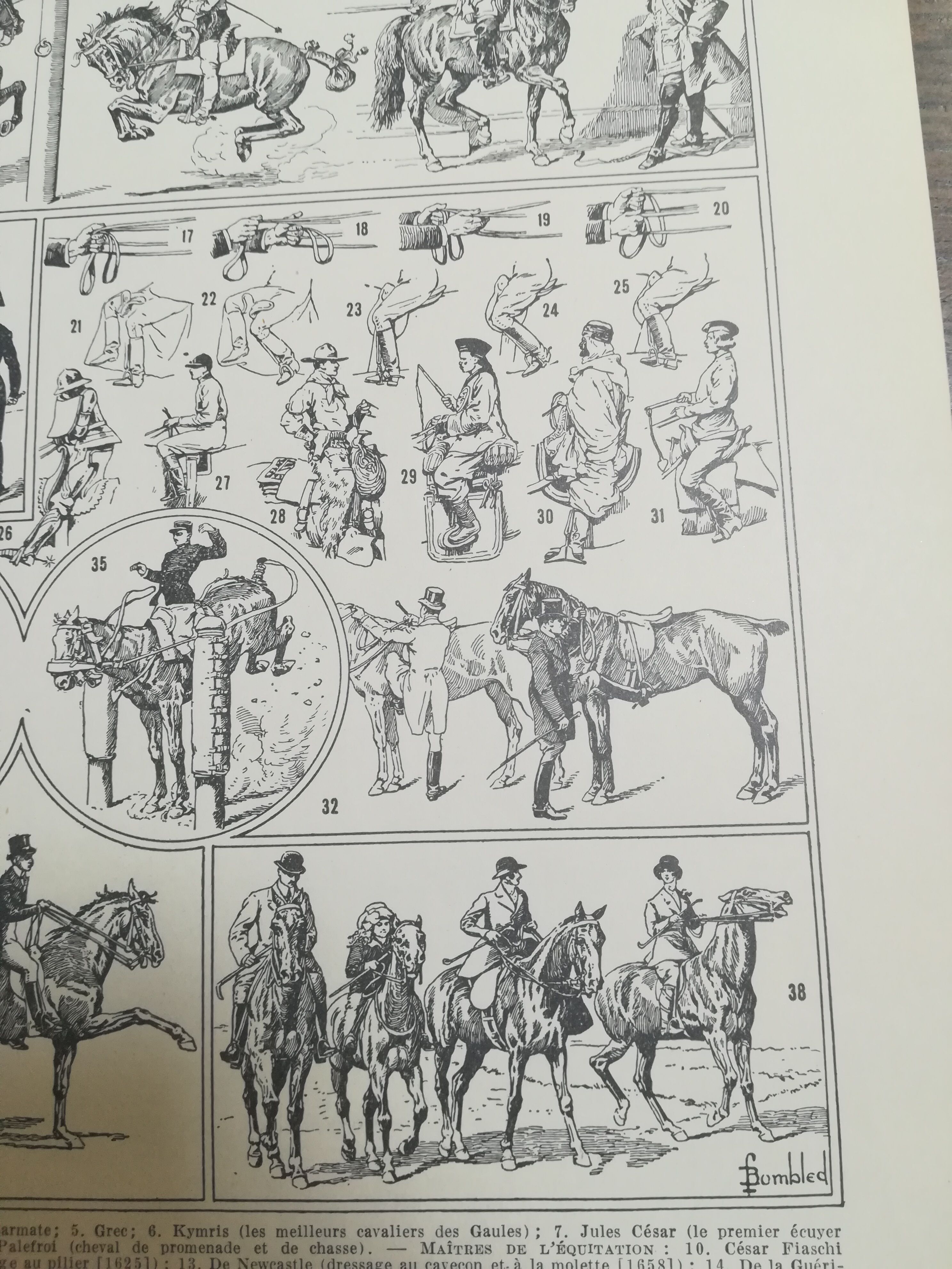 Lithograph on riding from 1928