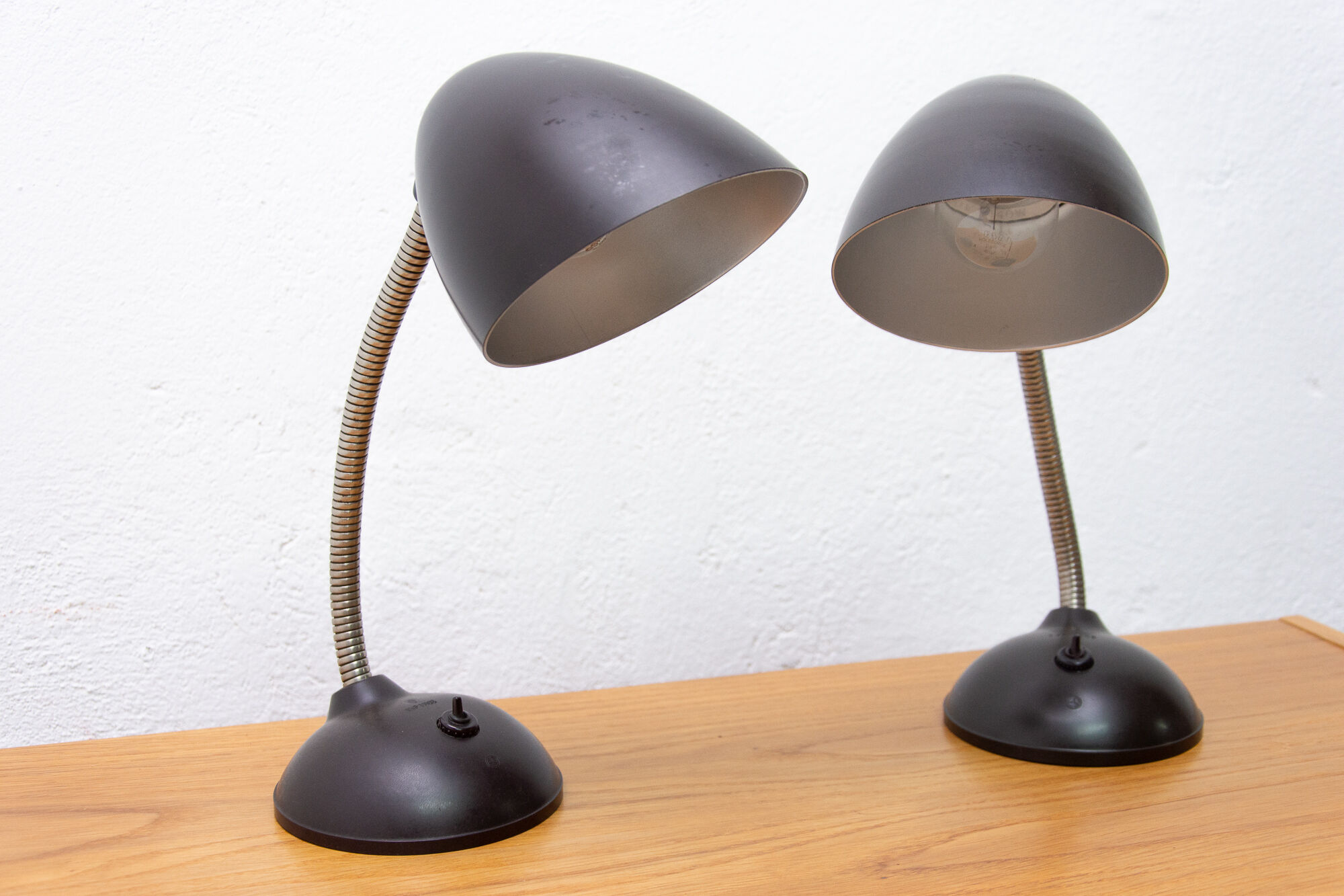Pair of mid century table lamps by Eric Kirkman Cole for Elektrosvit, 1940