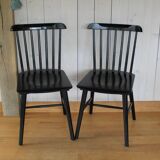 Black wooden bistro chairs