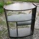 Art-Deco oval brown harness with shelves