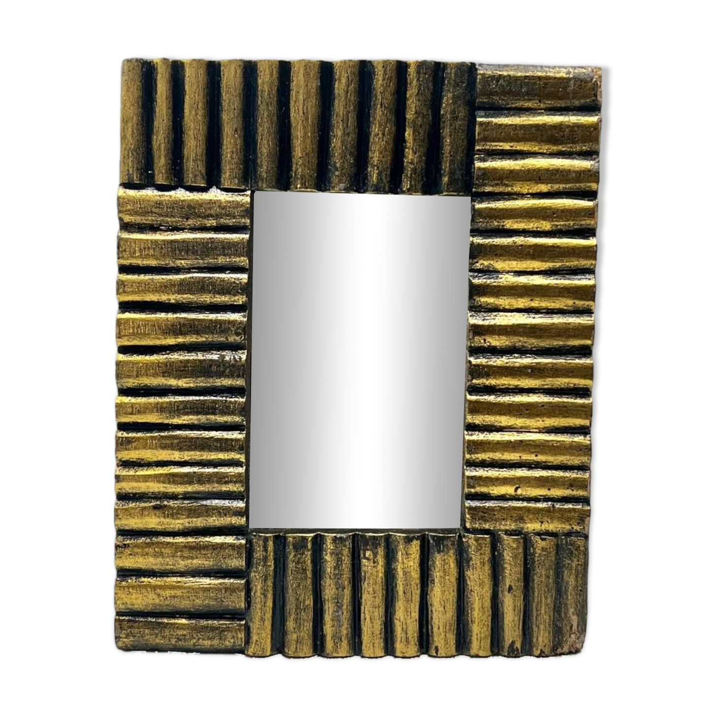 Art deco mirror in gilded wood