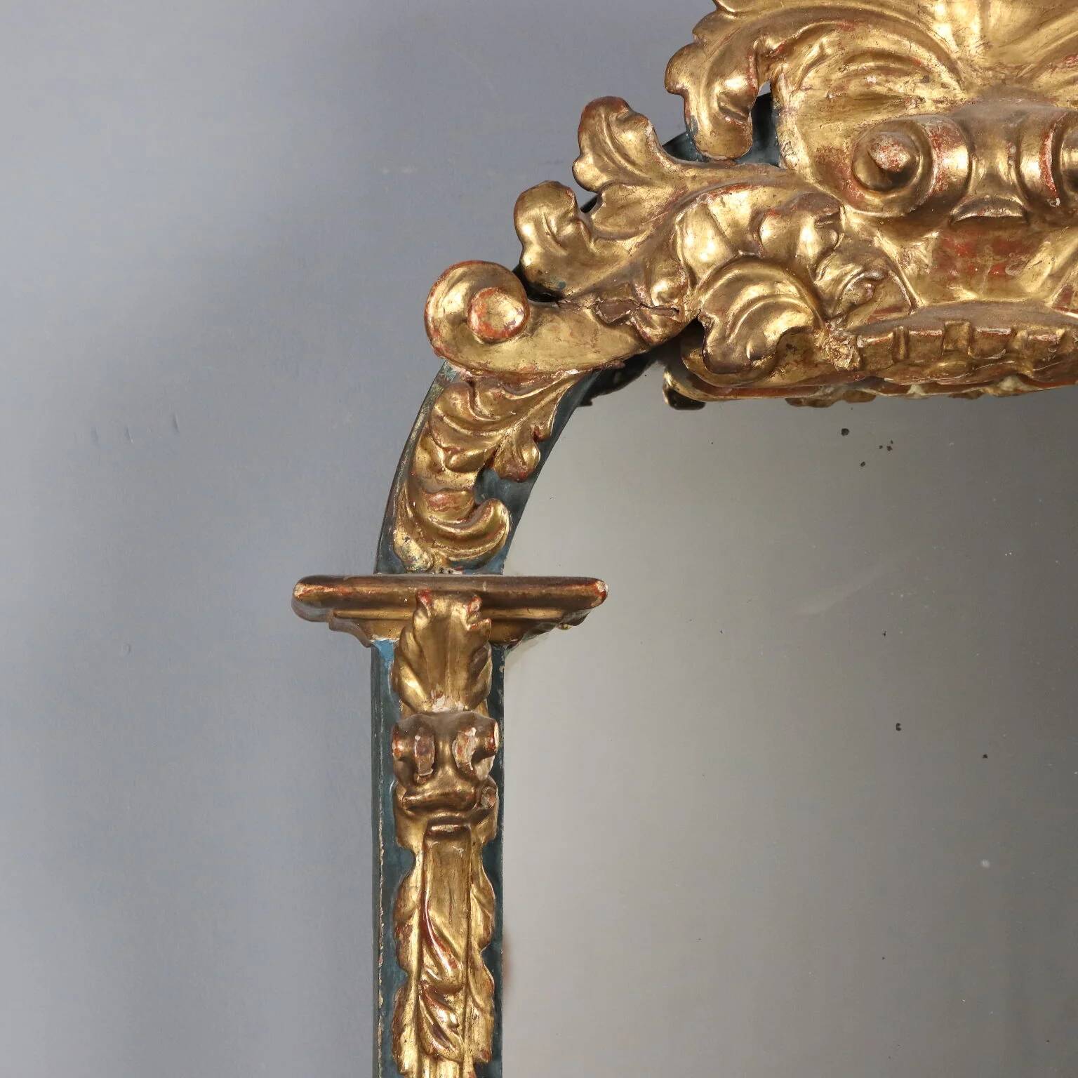 Carved and gilded wooden mirror - Italy 19th century
