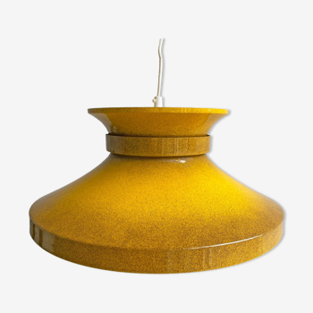 Mid Century ocher yellow hanging lamp Carl Thore, Granhaga